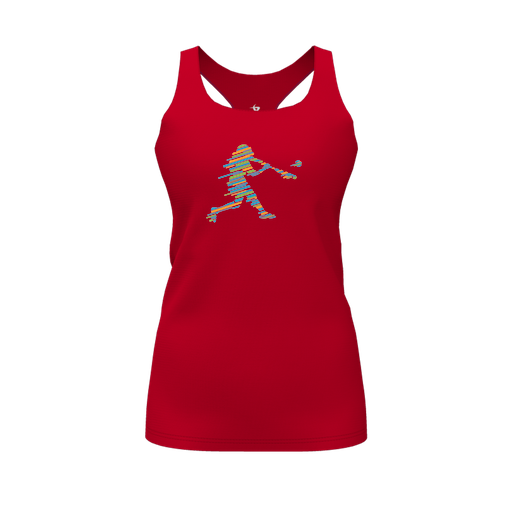 [FT0TRBRD-FYS-LOGO1] Decker Racerback Tank Top (Female Youth S, Red, Logo 1)