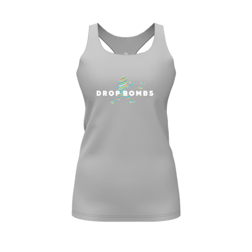 [FT0TRBGY-FYS-LOGO2] Decker Racerback Tank Top (Female Youth S, Gray, Logo 2)