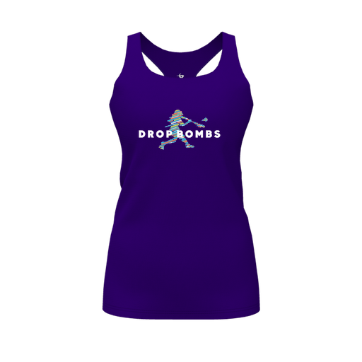 [FT0TRBPP-FYS-LOGO2] Decker Racerback Tank Top (Female Youth S, Purple, Logo 2)