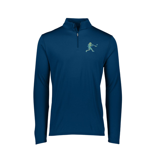 [FTLQFLNV-FAXS-LOGO1] Decker Women's Flex-Lite 1/4 Zip Shirt (Female Adult XS, Navy, Logo 1)