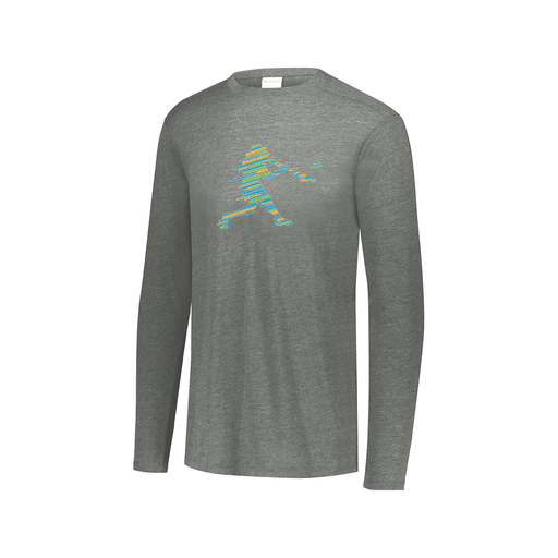 [FTLCUBGY-AXS-LOGO1] Decker Men's Tri-Blend T-Shirt - Long Sleeve (Adult XS, Gray, Logo 1)