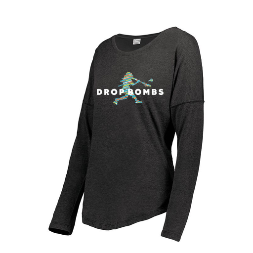 [FTLCUBBK-FAS-LOGO2] Decker Women's Tri-Blend T-Shirt - Long Sleeve (Female Adult S, Black, Logo 2)