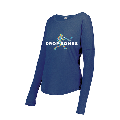 [FTLCUBRY-FAS-LOGO2] Decker Women's Tri-Blend T-Shirt - Long Sleeve (Female Adult S, Royal, Logo 2)